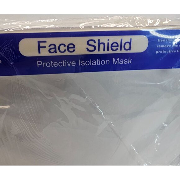 Full Face Shield Protective Isolation Mask 8.5x13" Clear Cover - Picture 3 of 8